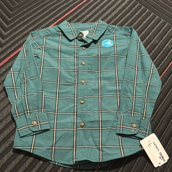 Carter's Other - Teal Plaid Button-Up Shirt